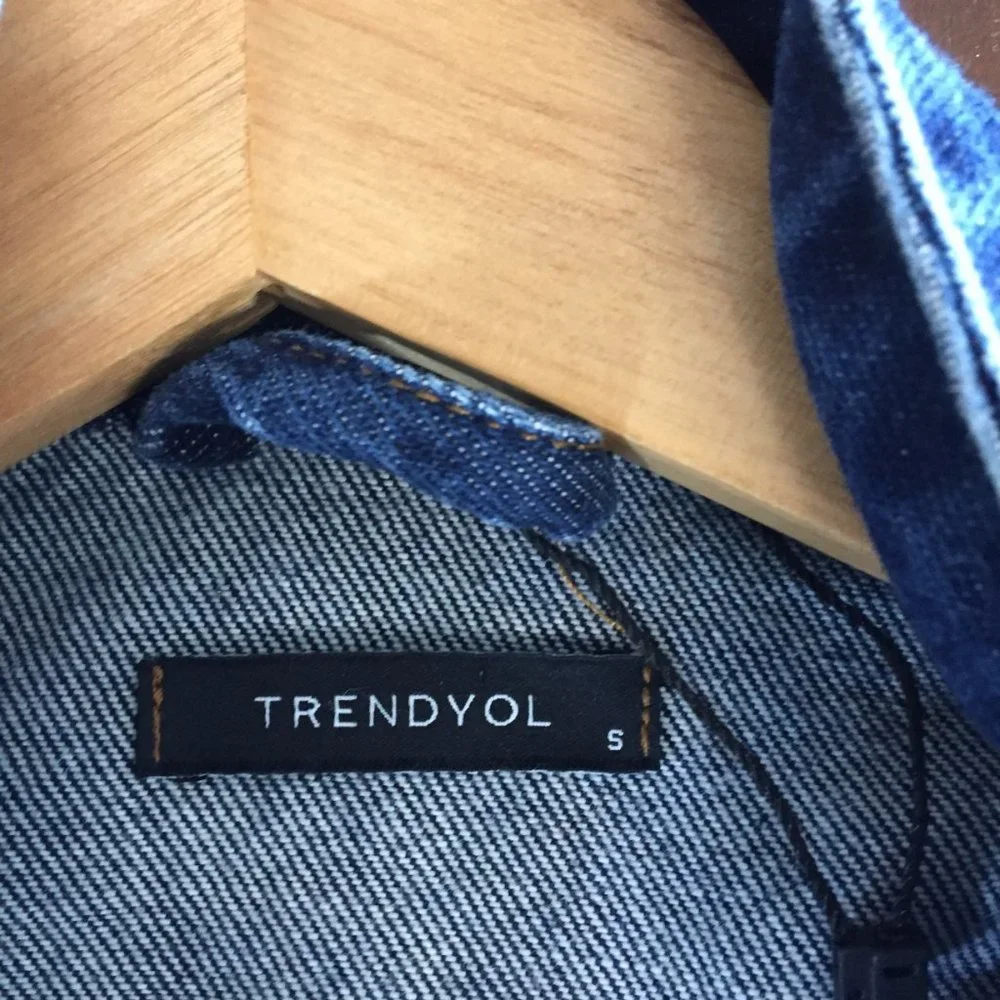 TRENDYOL OPEN FRONT DENIM JACKET - Picture 4 of 5